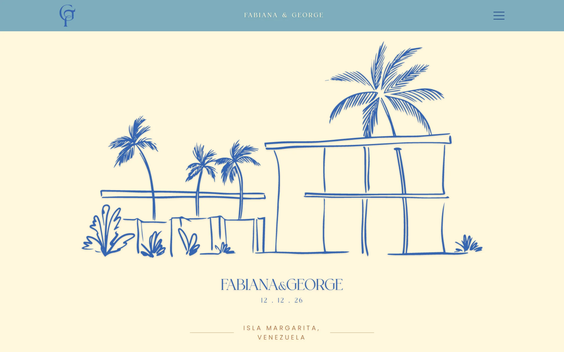Portada — boda de Fabiana & George