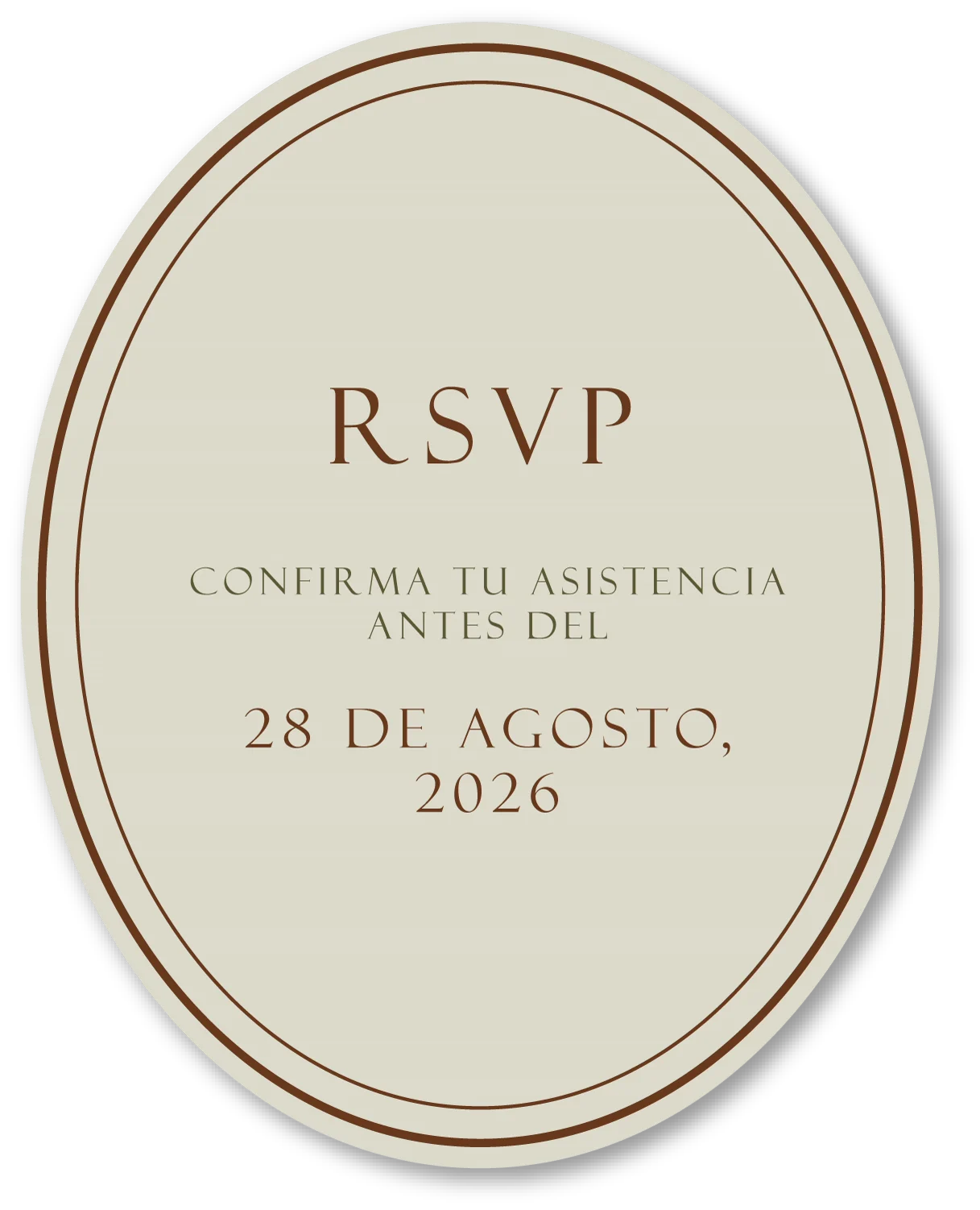 Pieza de la invitación — boda de Sofía & Miguel