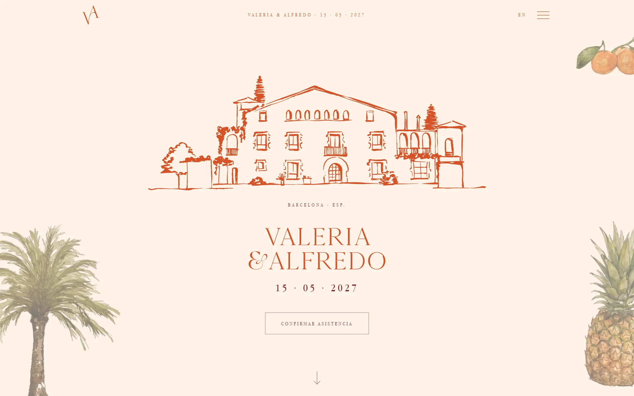 Portada — boda de Valeria & Alfredo