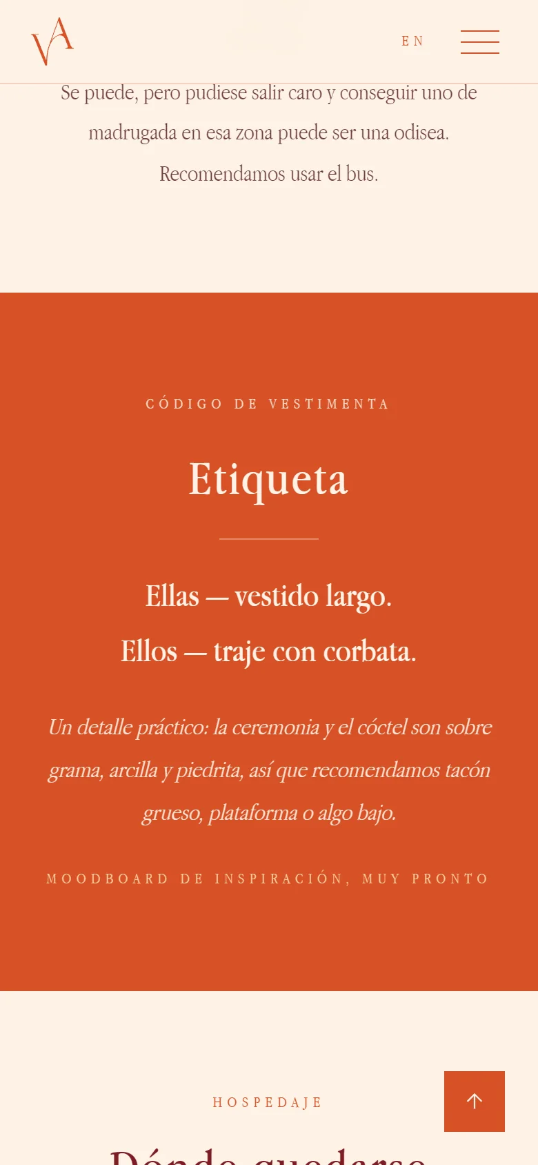 Etiqueta — boda de Valeria & Alfredo