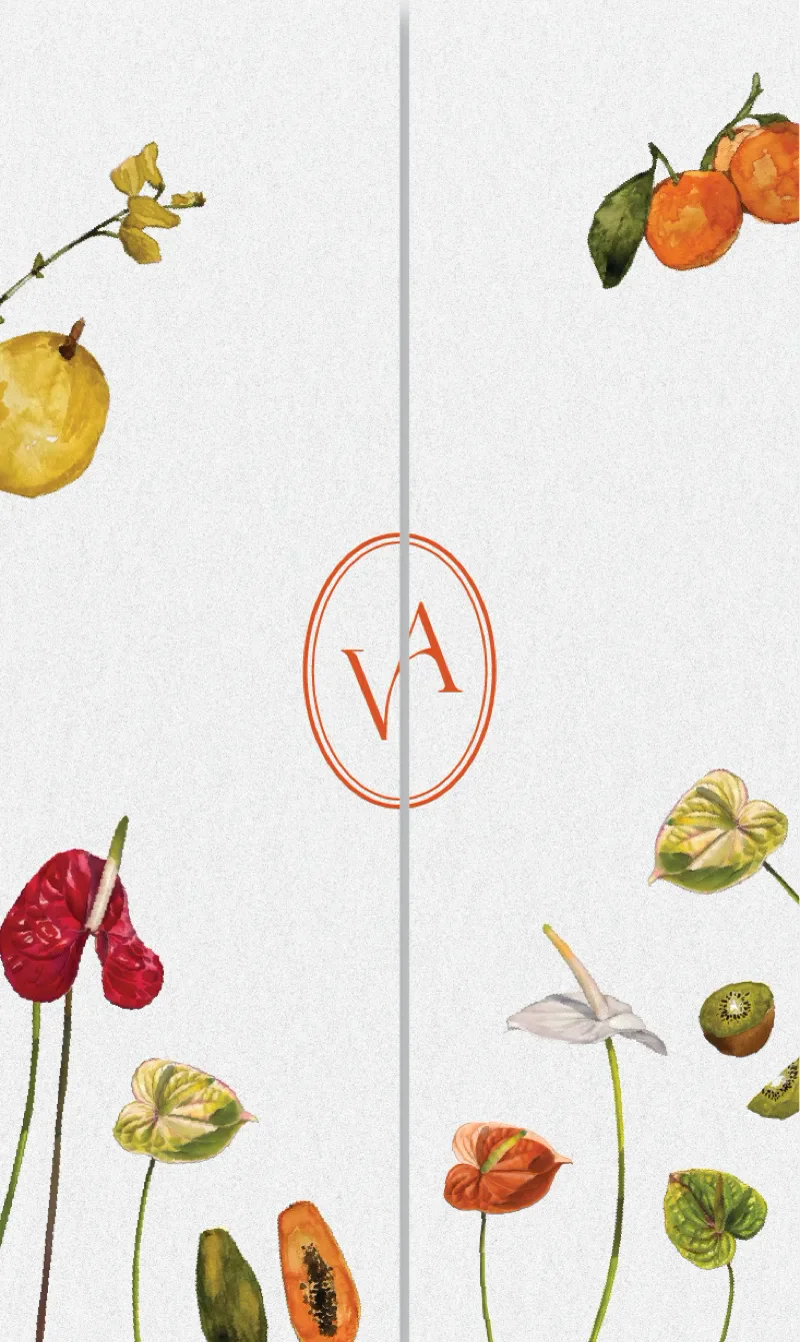 Pieza de la invitación — boda de Valeria & Alfredo