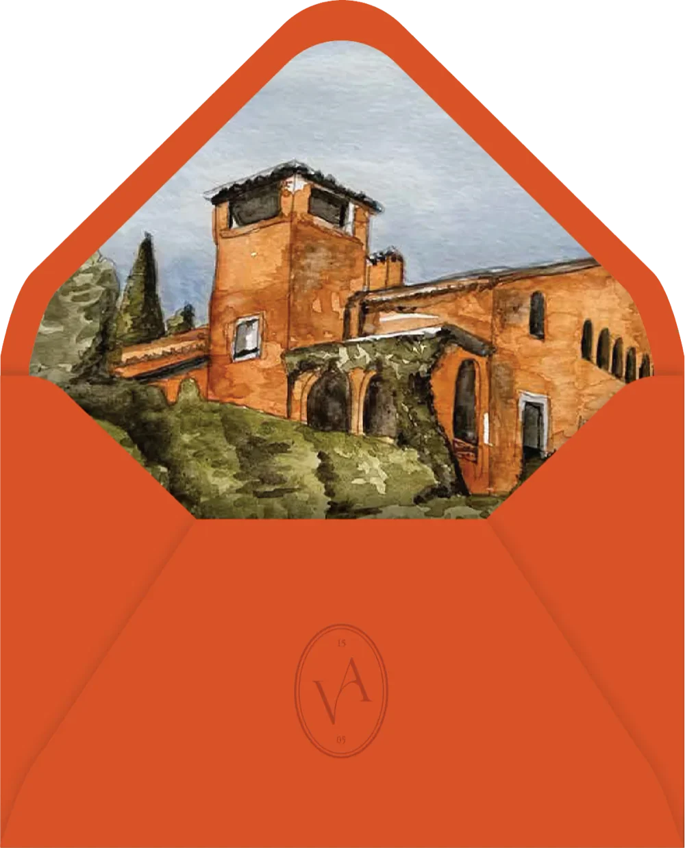 Pieza de la invitación — boda de Valeria & Alfredo